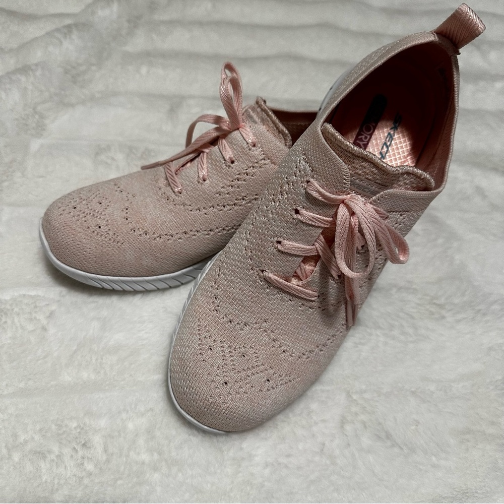 Woman’s Sketchers Flex With Air-Cooled Memory Foam Shoes size 9 Light Pi…